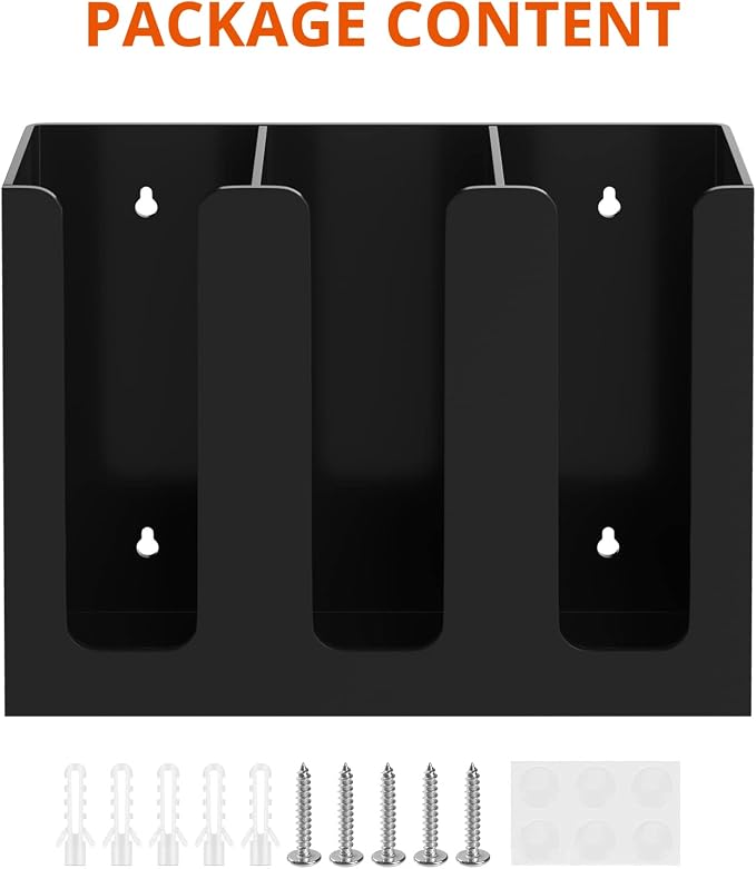 Richboom Acrylic Coffee Cup and Lid Storage Organizer Holder, 3 Compartments - Image 4