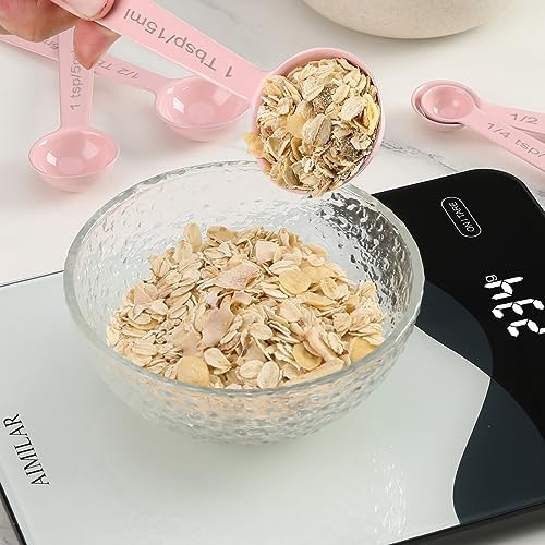 Stainless Steel Measuring Spoons Set of 5, Metal Measuring Cups and