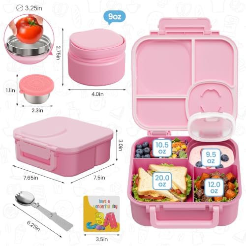 wiwens Kids Bento Lunch Box with Soup Thermo Food Lunch Container for