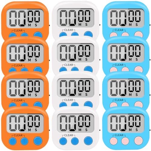 12 Pack Small Digital Kitchen Timer