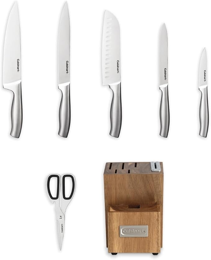 Cuisinart 7 Pc Stainless Steel Essentials Cutlery Block Set - Image 3