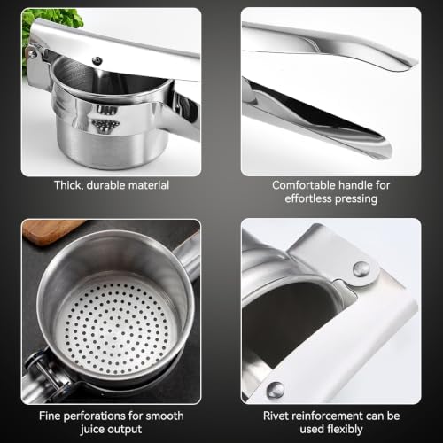 Stainless Steel Potato Ricer and Masher, Professional Kitchen Tool