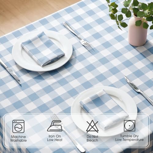 Veblandy Checkered Tablecloth Rectangle Waterproof Gingham Table Cloth