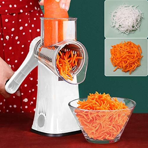 5-in-1 Rotary Cheese Grater Shredder, White