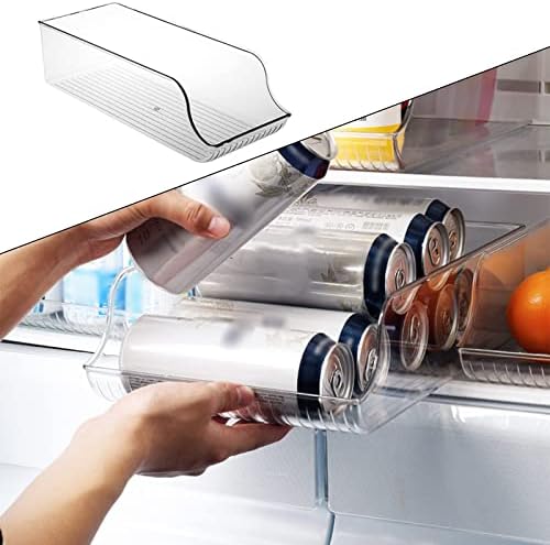 Refrigerator Organizer Clear Plastic Beverage Canned Food Dispenser