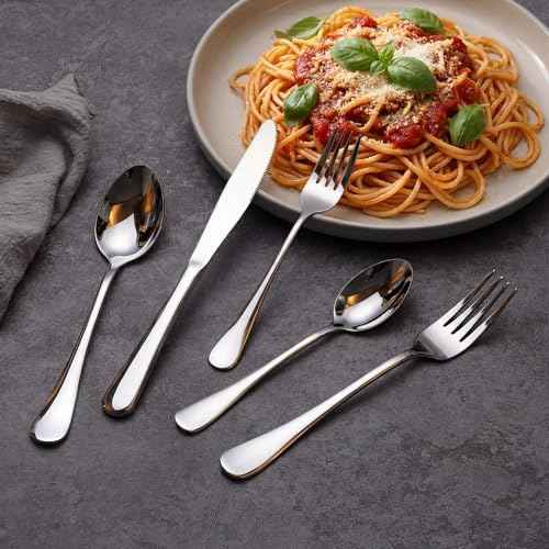 LIANYU Silverware Flatware Set for 8, 40 Piece Stainless Steel Cutlery Set
