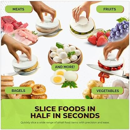 White Bagel Slicer and Multi-Use Food Cutter