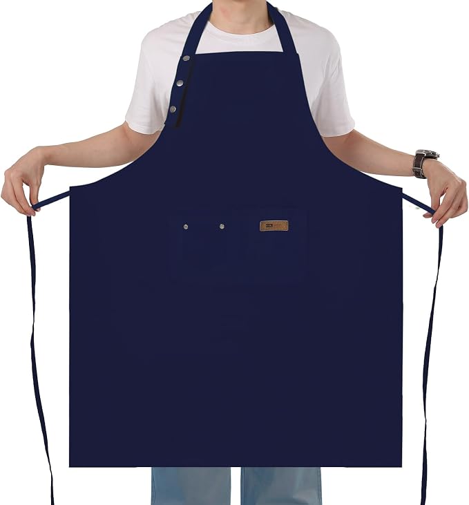 Yuubin Extra Large Aprons for Men Adjustable Button Apron by Unknown