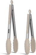 Tongs for Cooking, 600ºF High Heat-Resistant Stainless Steel Kitchen Tongs by EEKEDO