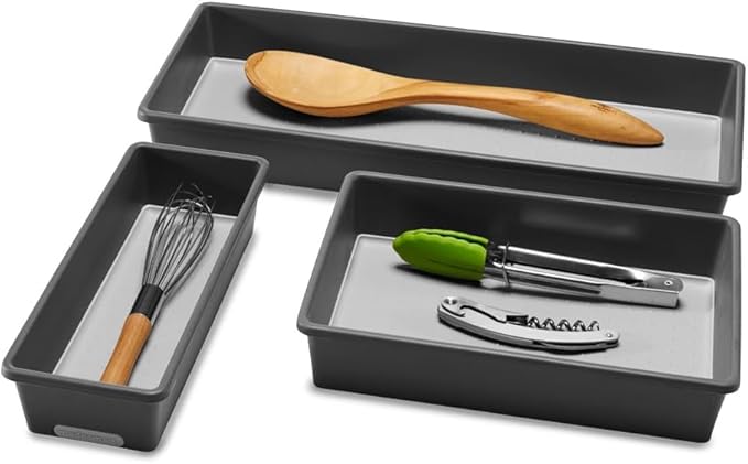 madesmart 3 Bin Drawer Organizer Set, Office & Bathroom, Organizer - Image 5