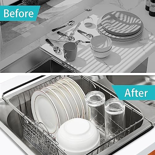 Expandable Stainless Steel Dish Drying Rack