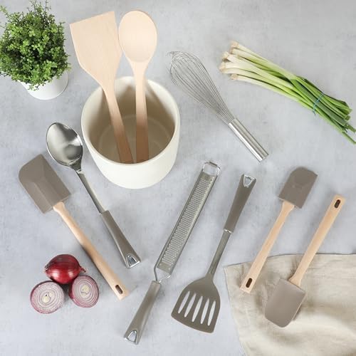 Martha Stewart 10 Piece Tools and Gadget Set W/Ceramic Crock - Linen