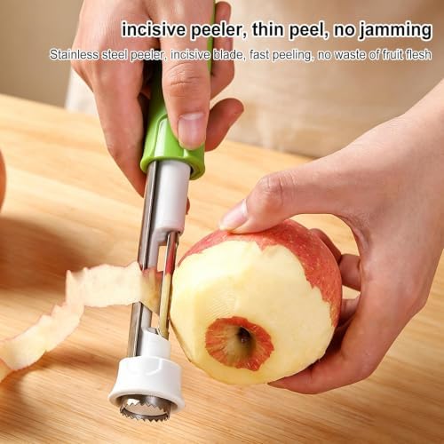Fruit Corer Tool - Stainless Steel Fruit Remover, Kitchen Peeler