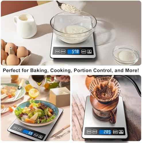 Fuzion Food Scale, 22lb/0.1oz Digital Kitchen Scale - 7 Units, Tare &