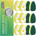 Dishwand Refills Sponge Head, 12Pcs Non-Scratch