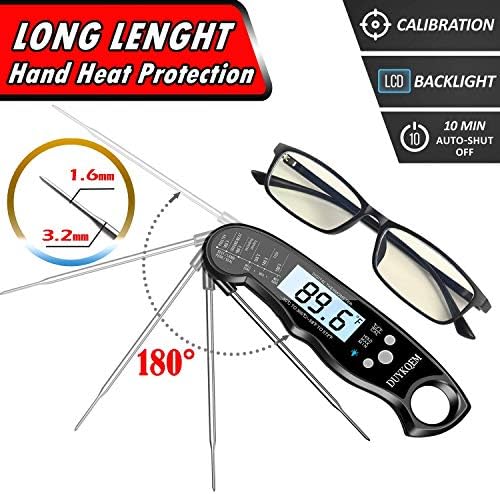 2 Pack Digital Meat Thermometers, Waterproof