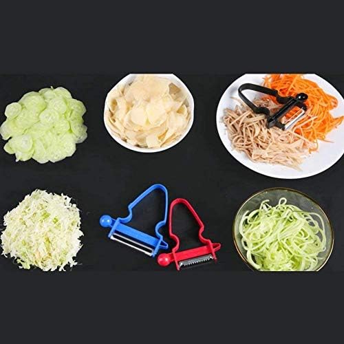 Kitchen Food Peeler Set, Stainless Steel Blades with Non-Slip Handles
