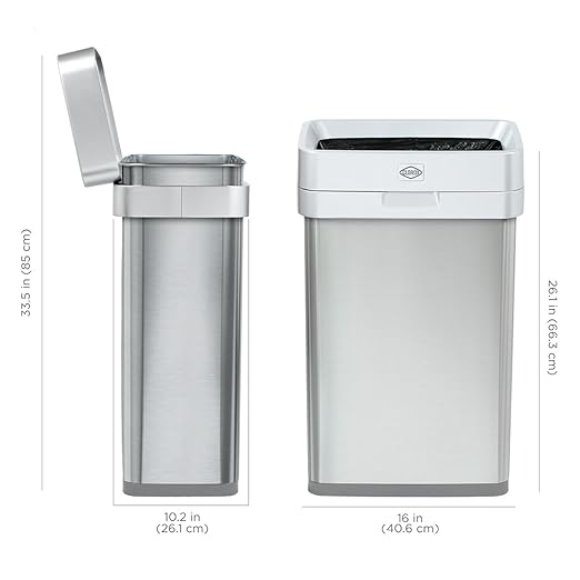 Clorox 13 Gallon Trash Can - 50L Slim Open Top Garbage Bin - Image 4