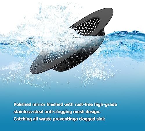 Huntonry 2-Pack Kitchen Sink Drain Strainers, 4.5-Inch