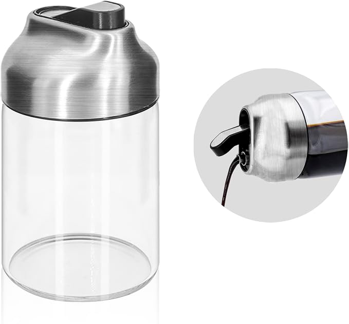 Aelga Soy Sauce Dispenser, 7oz Non-Drip Spout Oil and Vinegar Dispenser by Aelga