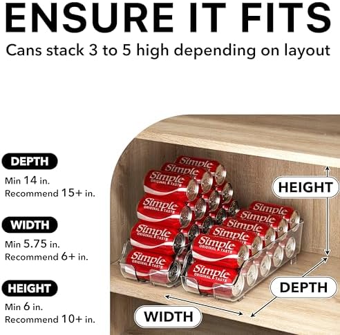 Simple Houseware Soda Can Organizer, Set of 6