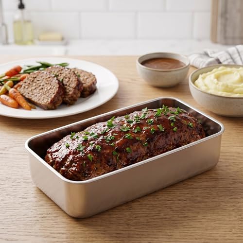 Homikit Stainless Steel Quarter Sheet Pan with Loaf Pan Set of 6