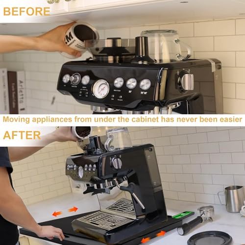 MinBoo Bamboo Appliance Slider,Sliding Tray for Coffee Maker, Kitchen