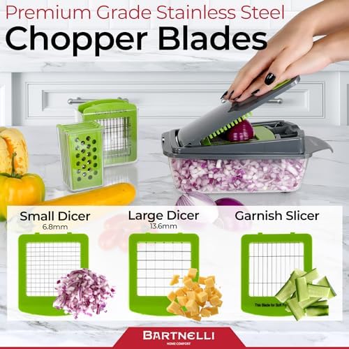 Bartnelli 15-Piece Vegetable Chopper and Food Slicer