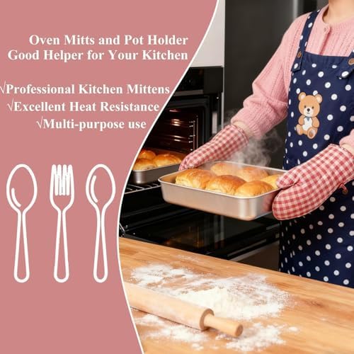 4PCS Oven Mitts and Pot Holders Set