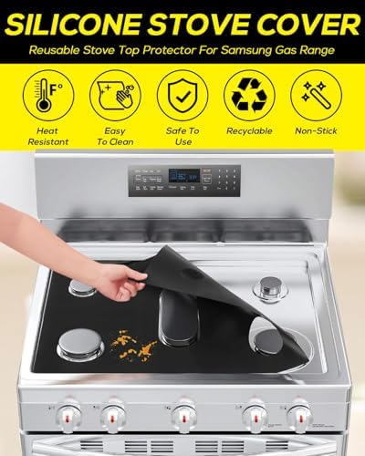 FLASLD Silicone Stove Cover Gas Stove Top Burner Covers for Samsung
