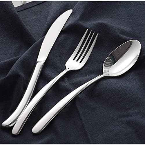 HaWare Heavy Duty Silverware Set, 40-Piece Stainless Steel Flatware Cutlery for 8, Modern & Elegant Design Includes Knives/Forks/Spoons, Mirror Polished and Dishwasher Safe