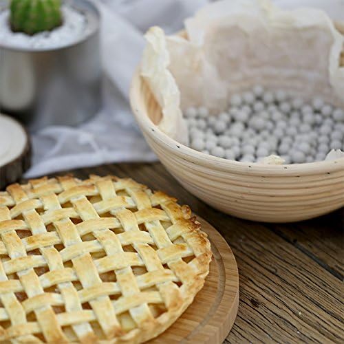 Webake 10mm Ceramic Pie Weights with Cotton Bags, Over 600 Beads