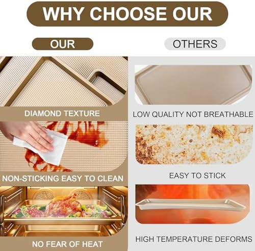 2 Pack Quarter Sheet Pan | 13'' Baking Sheet Pan Set | Cookie Sheet