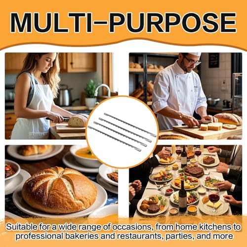 Bread Bow Knife Replacement Blades, 12 Pcs, 10.8" Stainless Steel