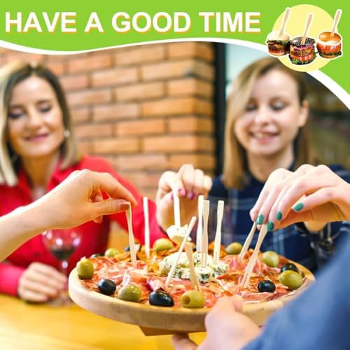 700 Pcs Bamboo Appetizer Forks, PEOUWNES Mini Toothpicks for