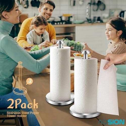 AOSION 2Pack Stainless Steel Paper Towel Holder