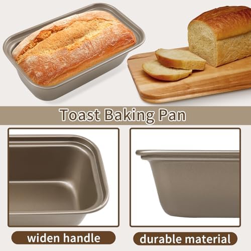 12 Pieces Mini Loaf Pans for Baking Bread Nonstick Carbon Steel Baking