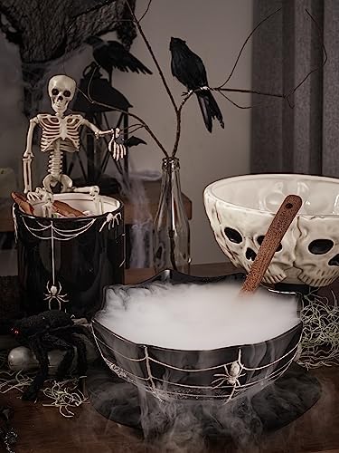 Bico Halloween Spider Web 9.5 inch Black Candy Ceramic Serving Bowl