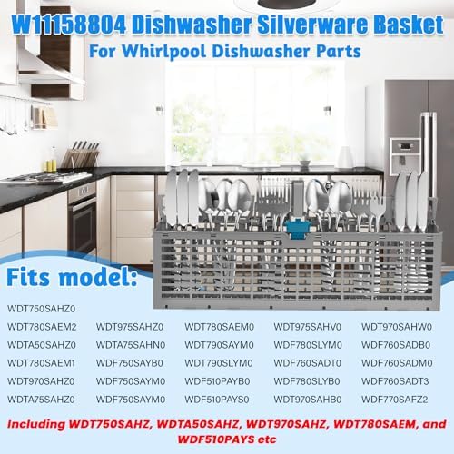 W11158804 Dishwasher Silverware Basket Compatible with Whirlpool