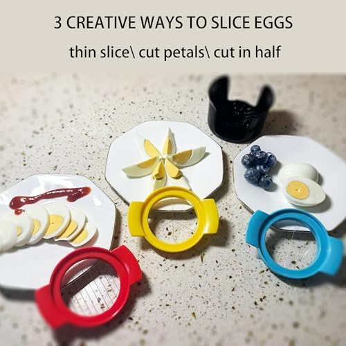 3-in-1 Egg Slicer for Hard Boiled Eggs, Strawberry, Banana & Avocado