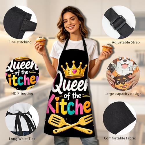Kitchen Apron Polyester Adjustable Wearable for women&men Baking