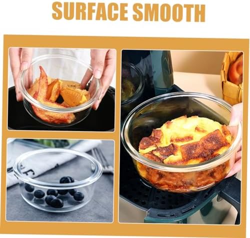 SECFOU 2pcs High Temperature Glass Mixing Bowl, Air Fryer Safe Xmas