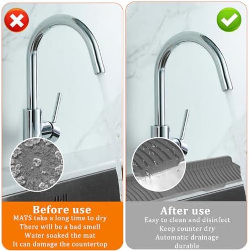 30 Inch Sink Splash Guard,Longer Silicone Sink Mat for Kitchen