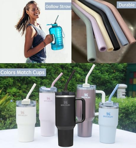 Pastel Color 14” Extra Long Silicone Replacement Straw for 40 oz