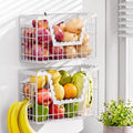 2 Set White Magnetic Spice Rack for Refrigerator