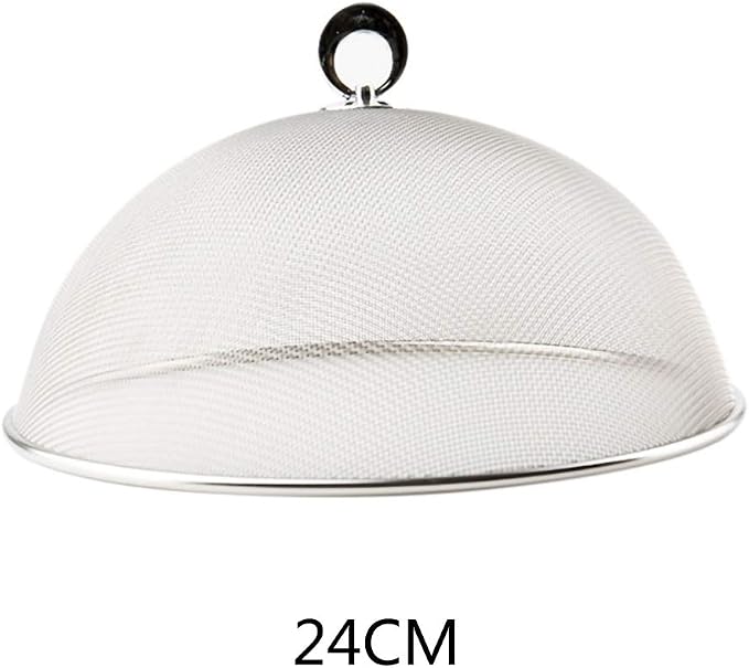 Ochine Stainless Steel Mesh Dome Food Cover Round Splatter Cover Screen Food - Image 2