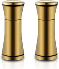 Kyraton Gold Salt and Pepper Shakers, Titanium Plating Stainless Steel Salt and by Kyraton