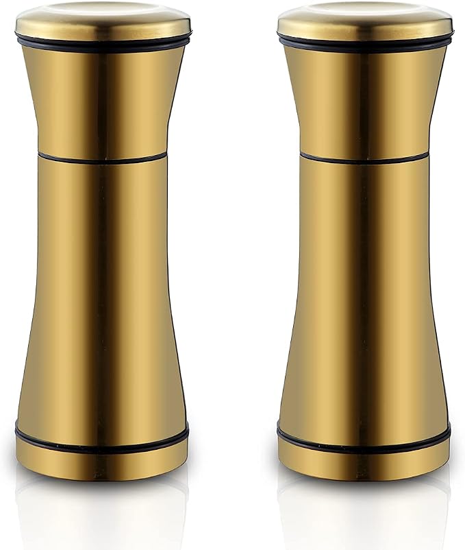 Kyraton Gold Salt and Pepper Shakers, Titanium Plating Stainless Steel Salt and by Kyraton