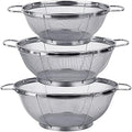 3 Pack 18/8 Stainless Steel Colander Sieves