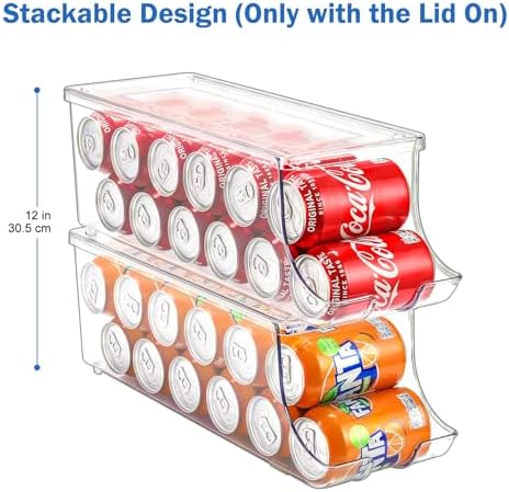 Puricon 2-Pack Soda Can Organizer for Refrigerator